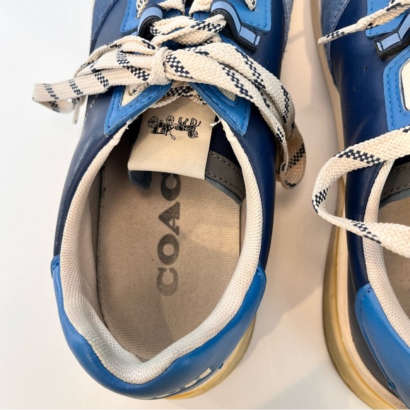 Coach Men’s Sneakers Size 11 CitySoL CLRBLK CRT Blue Suede Leather Lace-… - Picture 7 of 15